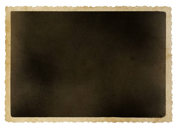 istock Vintage blank old black and white photo isolated on white background. 1071065318