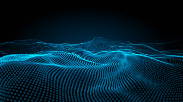 abstract blue lanscape background. - blurred motion audio imagens e fotografias de stock