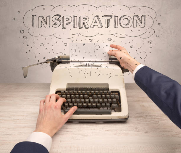 istock First person perspective hand and typewriter with cloud message concept 1071071296