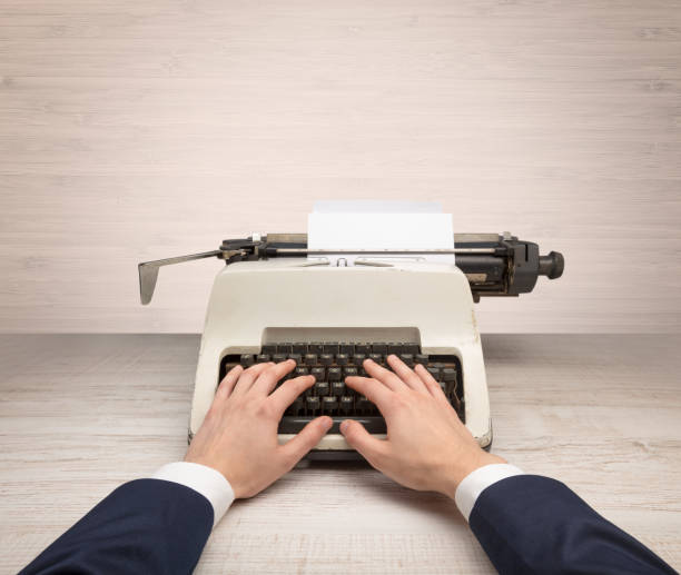 istock First person perspectve hand writing on an oldschool typewriter 1071071836