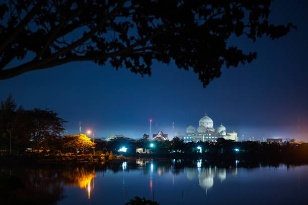 the great Aceh mosque at night