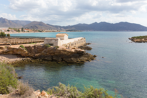 Los baños termales de La Isla Plana Murcia España un pueblo de Costa ubicado entre el Puerto de Mazarrón y Cartagena photo