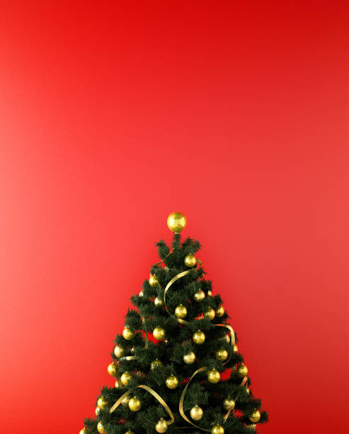 istock work space or copy space for in Christmas theme with Christmas tree and happy new years 2019 with ,gift , wood floor and white wall ,3d illustration,3d rendering 1071075396