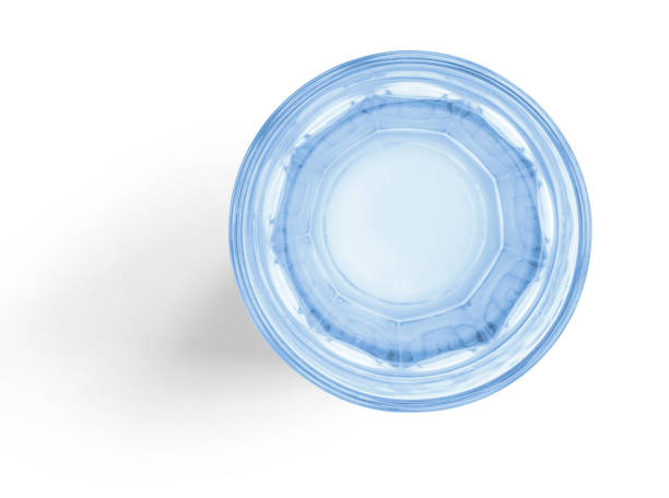 istock Top view of water glass cup 1071075792