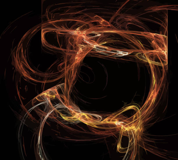 istock image of one Digital Fractal on Black Color 1071076250