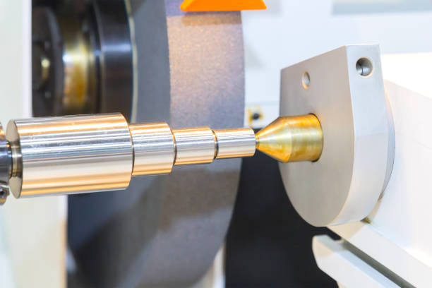 istock Finishing metal working on high precision grinding machine 1071078788