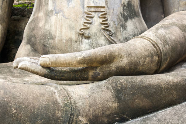 istock Hand of Big Buddha is the oldest 1071078838