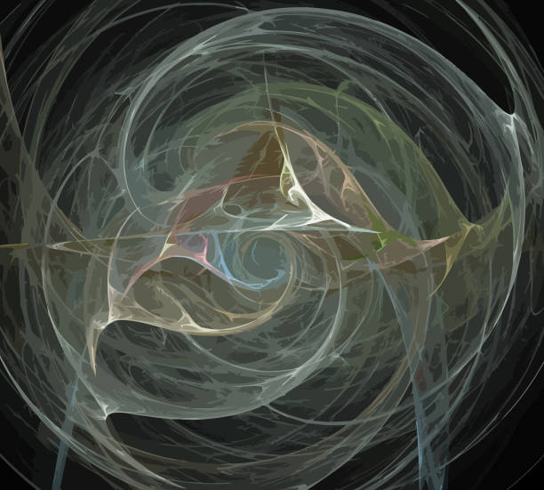 istock image of one Digital Fractal on Black Color 1071081190