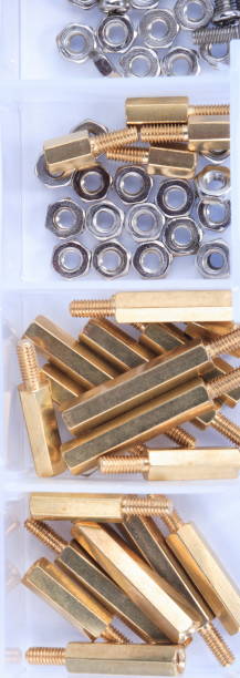 istock Brass Standoff Spacer Male and Female set in plastic container 1071085232