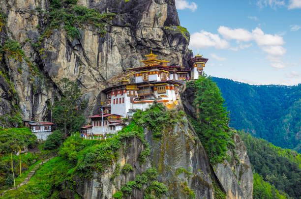 Taktsang Monastery Taktsang Monastery, nicknamed "the Tiger's Lair", Bhutan, monastery photos stock pictures, royalty-free photos & images