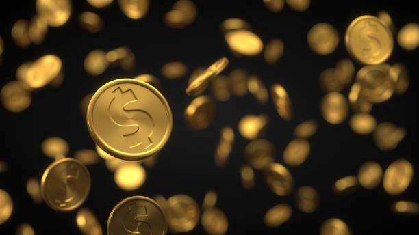 istock set of golden dollar coins. realistic 3d illustration. 1071097748