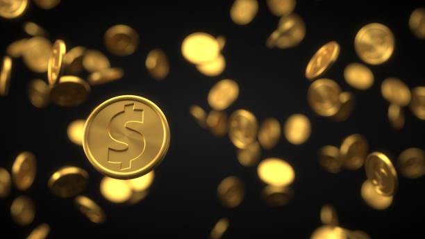 istock set of golden dollar coins. realistic 3d illustration. 1071097982