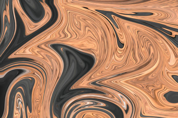 istock Liquify Abstract Pattern With Brown, White And Grey Graphics Color Art Form. Digital Background With Liquifying Flow. 1071100470