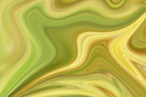 istock Liquify Abstract Pattern With Green And Yellow Graphics Color Art Form. Digital Background With Liquifying Flow. 1071100626