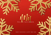 Spanish Xmas letterings, My congratulations and Merry Christmas.
