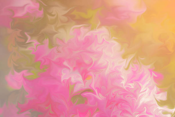 istock Liquify Abstract Pattern With Pink, Yellow And Green Graphics Color Art Form. Digital Background With Liquifying Flow. 1071105080