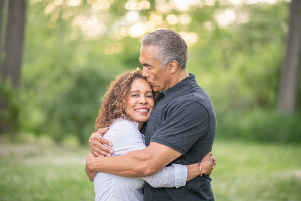 istock Senior married couple hugging 1071109288