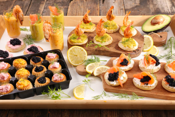 istock assorted canape, finger food- festive dining 1071109610