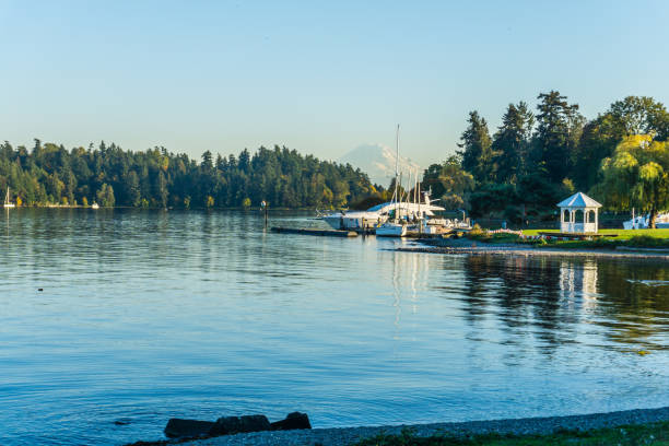 istock Lake Shoreline And Mountain 1071110564
