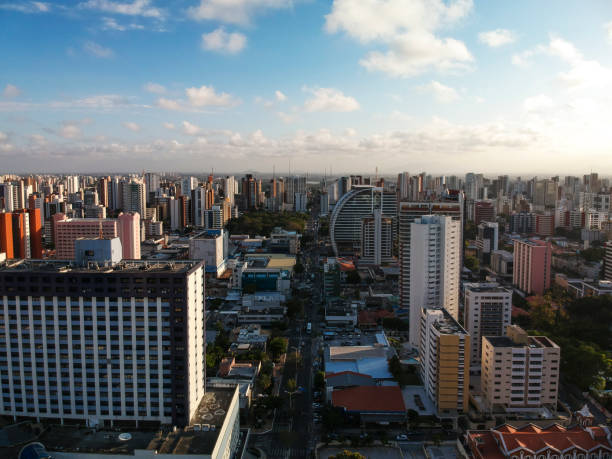 Aerial view of Fortaleza Skyline, Ceara, Brazil Aerial view of Fortaleza Skyline, Ceara, Brazil ceará state brazil stock pictures, royalty-free photos & images