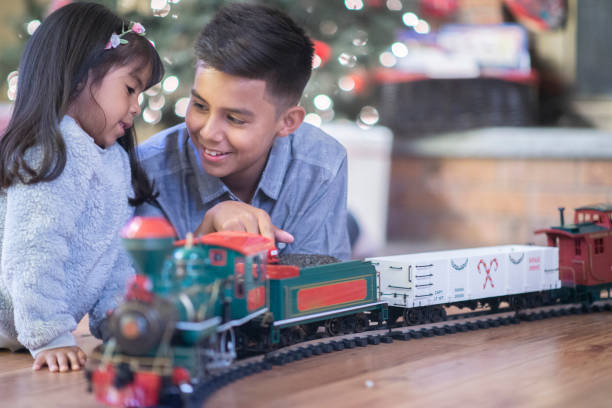 istock Brother and sister playing 1071124574