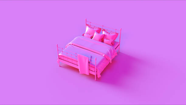 istock Pink Victorian Wrought Iron Bed 1071124602