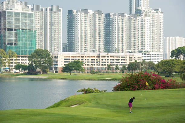 istock Teenage Golfer making the chip 1071124764