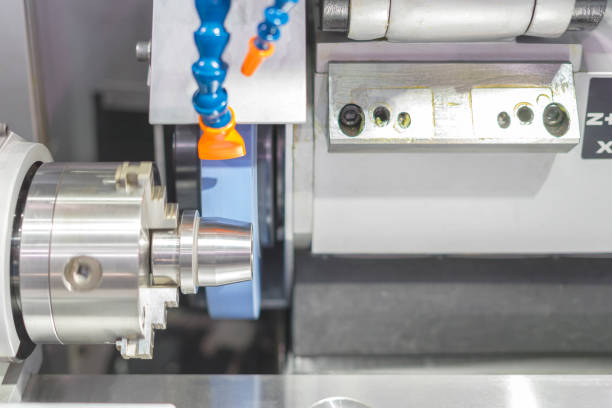 istock Finishing metal working on high precision grinding machine 1071132874