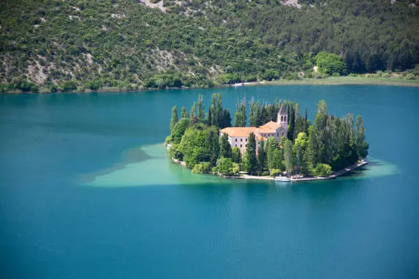 The Visovac Monastery is a Catholic monastery on the island of Visovac in the Krka National Park, Croatia.