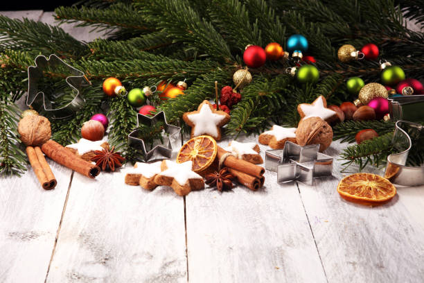 istock Baking christmas cookies. Typical cinnamon stars bakery for xmas with ingredients. 1071138952