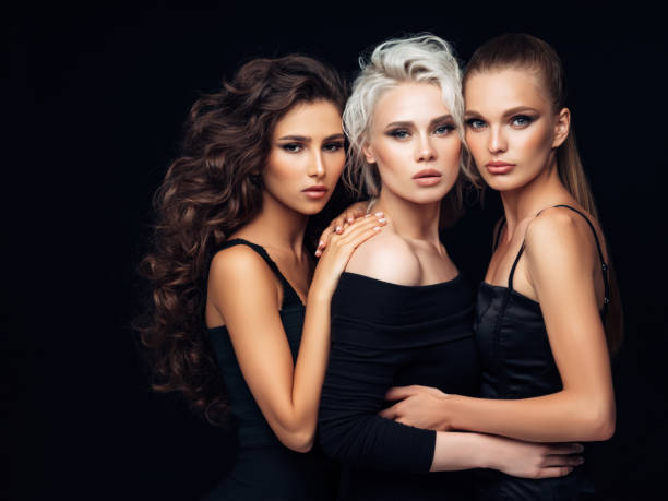 istock Three beautiful girls with a natural make-up 1071142898
