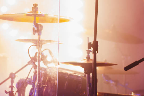 istock Cymbals in bright strobe  lights. Close-up 1071145390