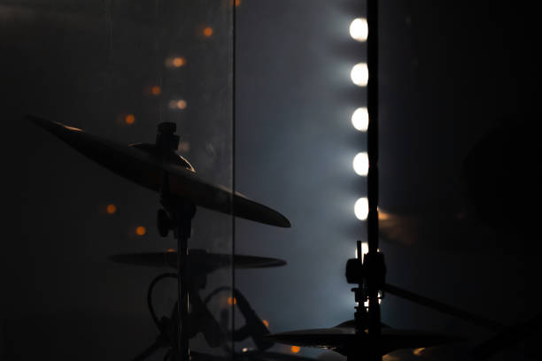 istock Live rock music, dark photo background 1071145406