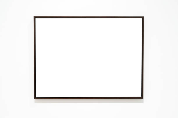 istock Blank empty golden frame on white background. Art gallery, museum exhibition white clipping path 1071147084
