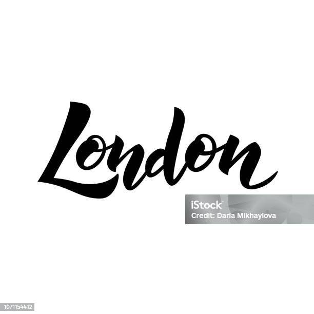 London Large Text Hand Sketched London Text Vector Illustration Stock Illustration ...