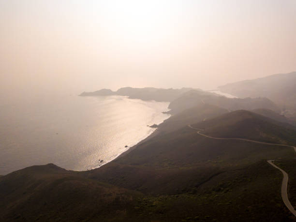 vista aérea de colinas de golden gate - baker california - fotografias e filmes do acervo