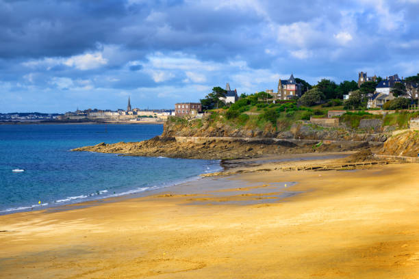 istock Brittany atlantic coast with St Malo and Dinard towns 1071163786