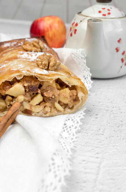 istock Homemade apple strudel with nuts 1071173920