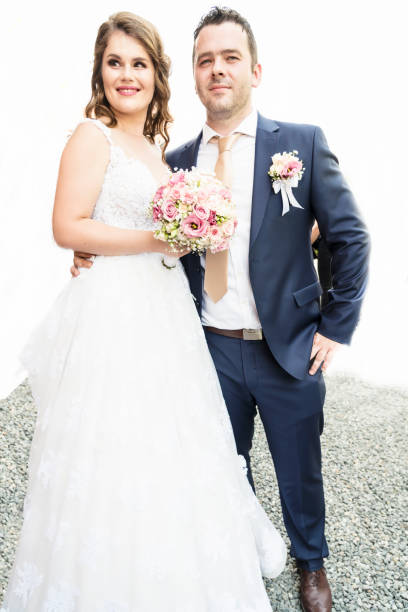 istock Happy bride and groom 1071185758