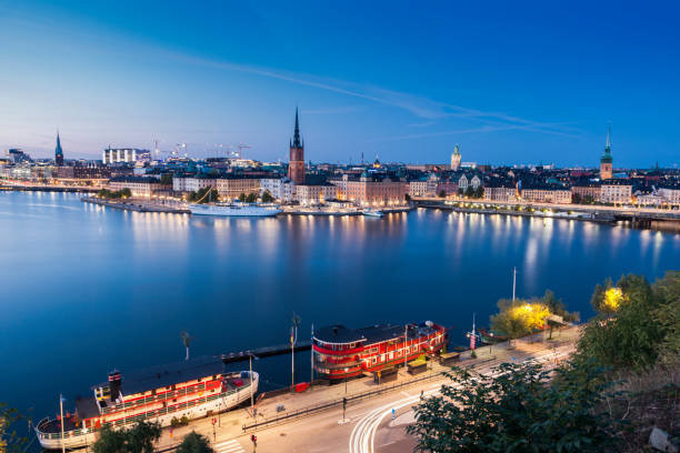 istock Panorama of Stockholm at evening 1071188674
