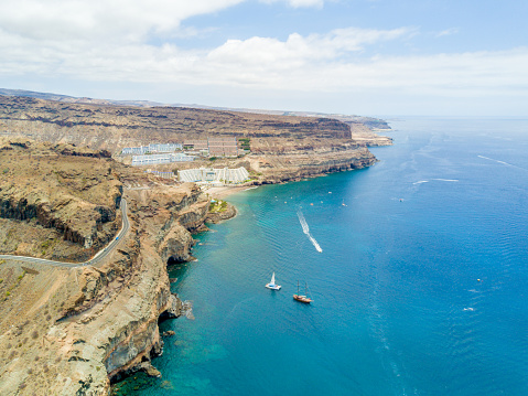 Beautiful aerial view of the Gran Canaria island