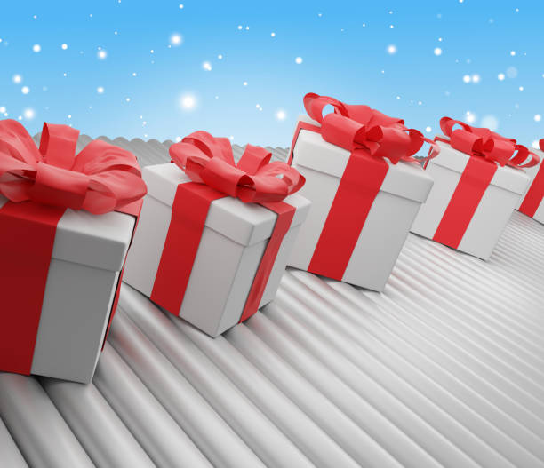 istock row of christmas presents boxes on conveyor belt 3d-illustration 1071204024
