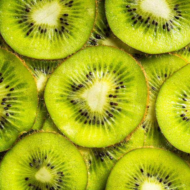 istock Kiwi slices. The view from the top. Square frame. 1071205044