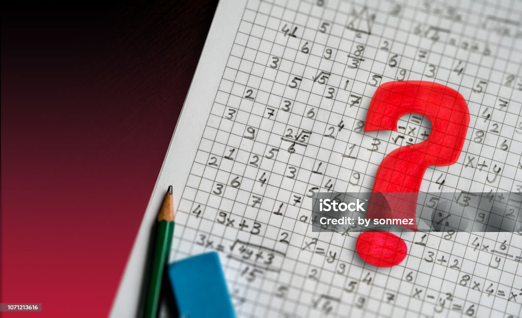 Visual Math Problem Without The Symbol Math Problem Solving Consept Visual Mathematical Signs And Red Question ...