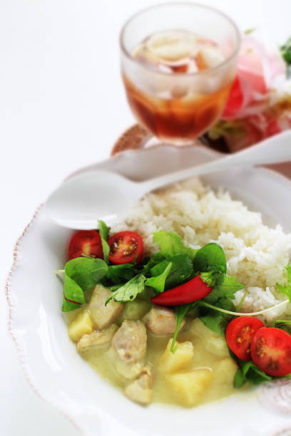 istock Thai food, chicken and potato green curry 1071216736