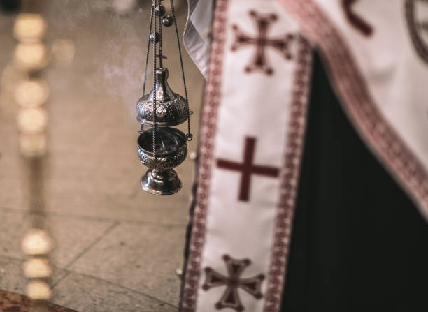 istock Religious object kandilo or cresset. Christian religion concept. 1071219172