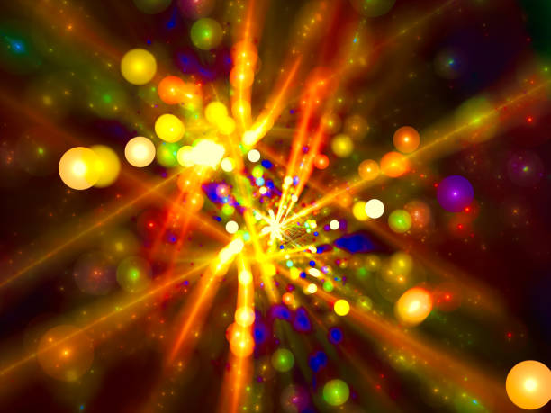 istock Golden fractal blur - abstract digitally generated festive backdrop 1071219298