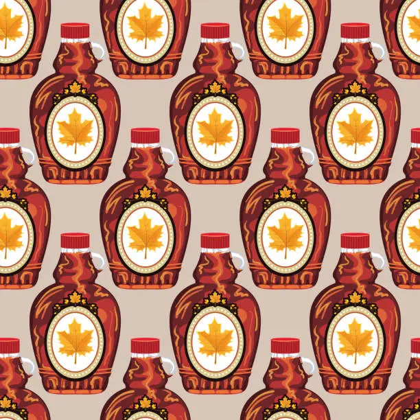 Vector illustration of Syrup Seamless Pattern