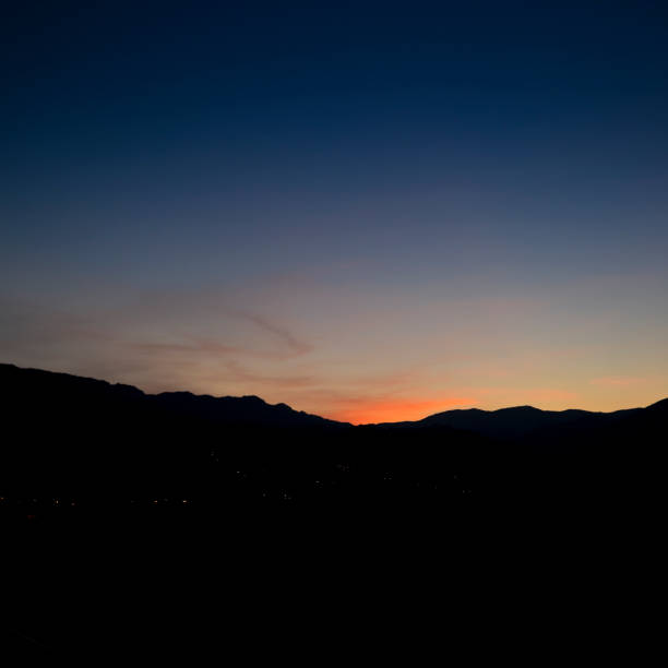istock Landscape and mountains at sunset 1071225090
