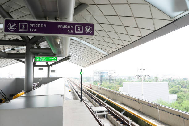 istock NOVEMBER 17, 2018 : BANGKOK, THAILAND - MRT metro skytrain station 1071228632